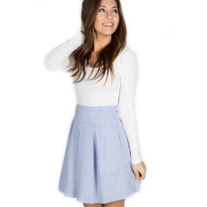 LAUREN JAMES COTTON STRIPPED MINI SKIRT . Size L